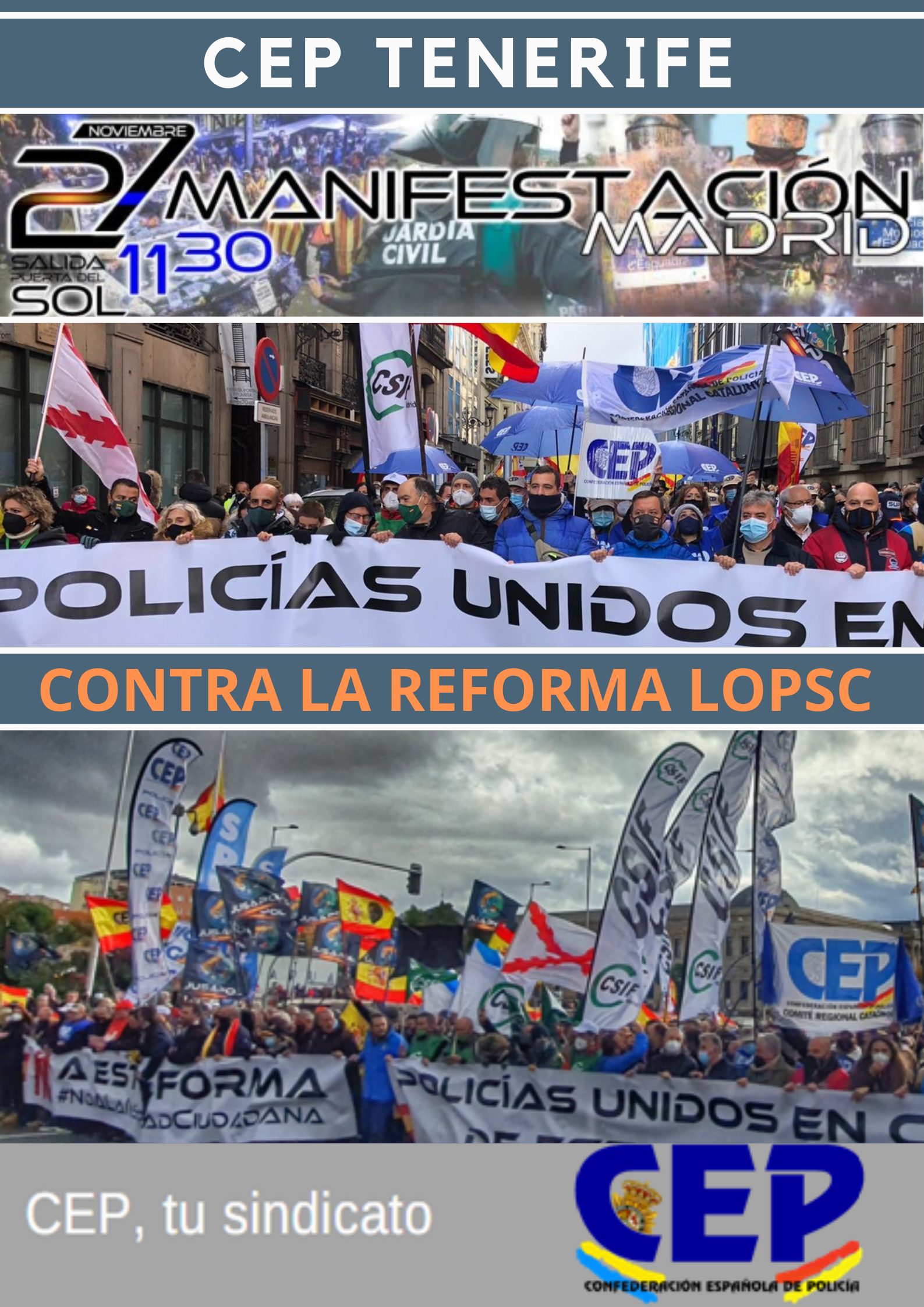 Gracias a los que nos han apoyado en manifestación del sábado 27 noviembre en Madrid contra reforma LOPSC