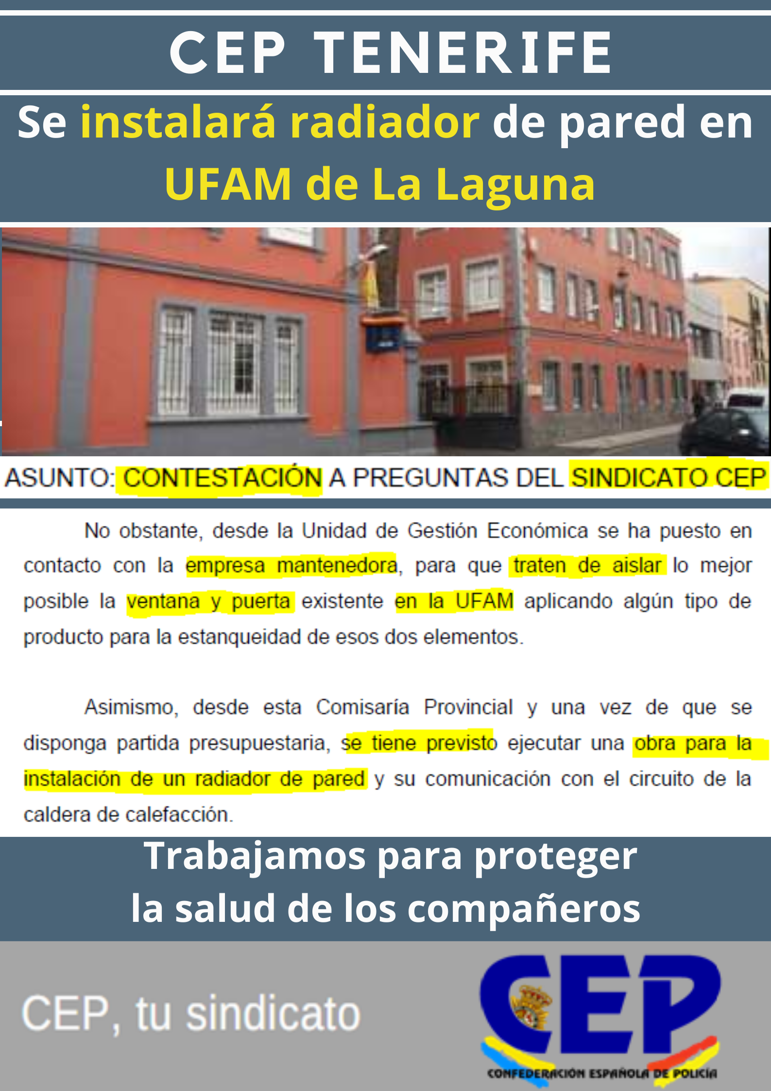 Se instalará radiador de pared en UFAM La Laguna