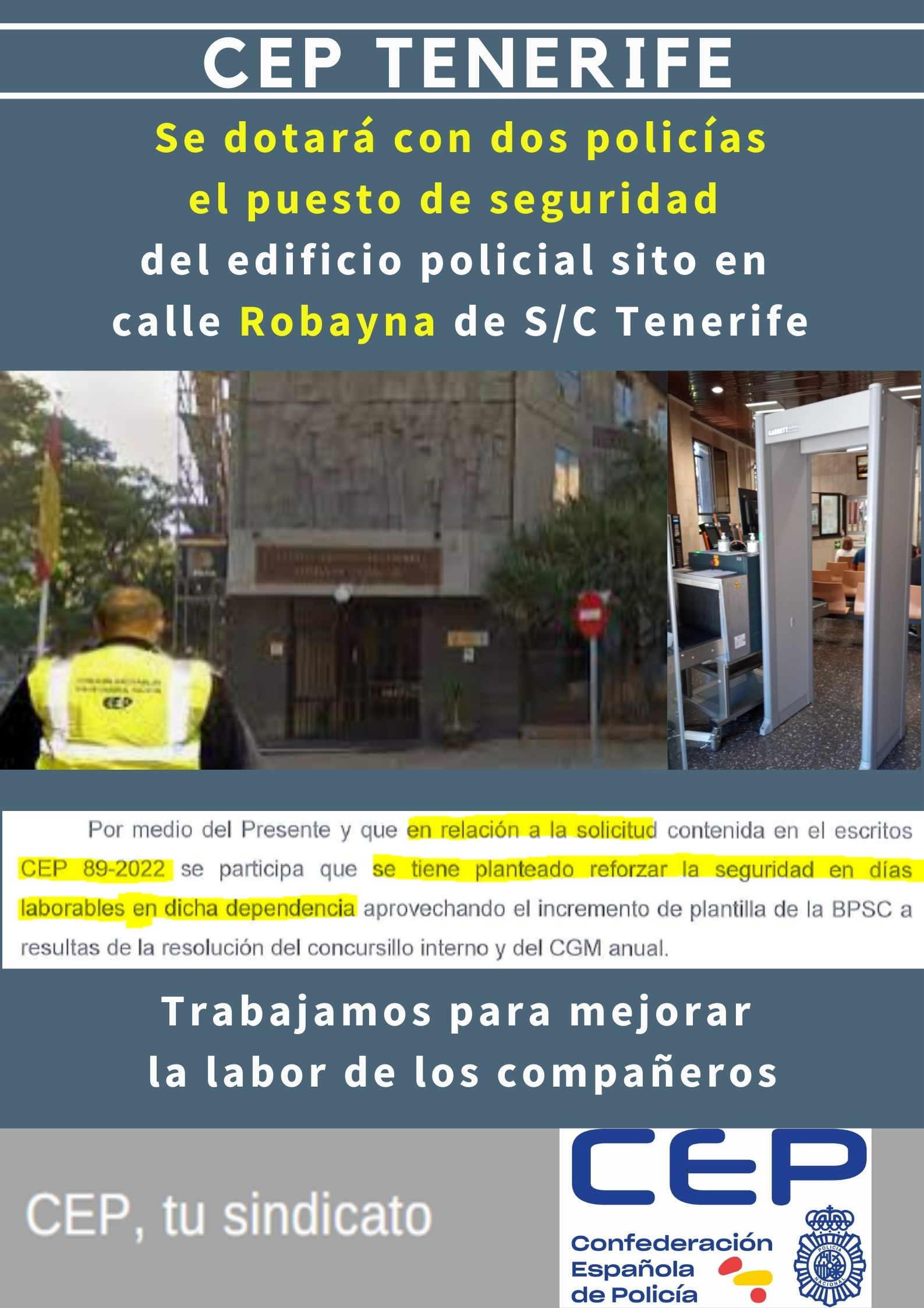 Se dotará con 02 policías puesto seguridad edificio policial calle Robayna en Santa Cruz